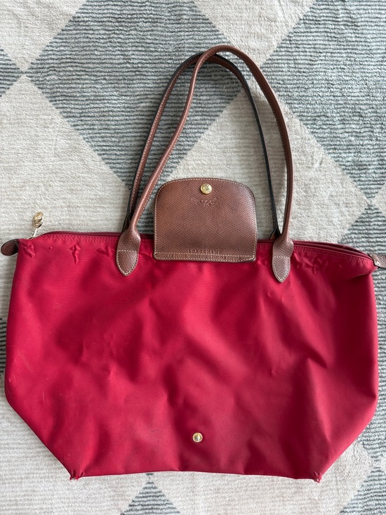 Longchamp Handbags - Longchamp Large Nylon Tote Bag Tote Red